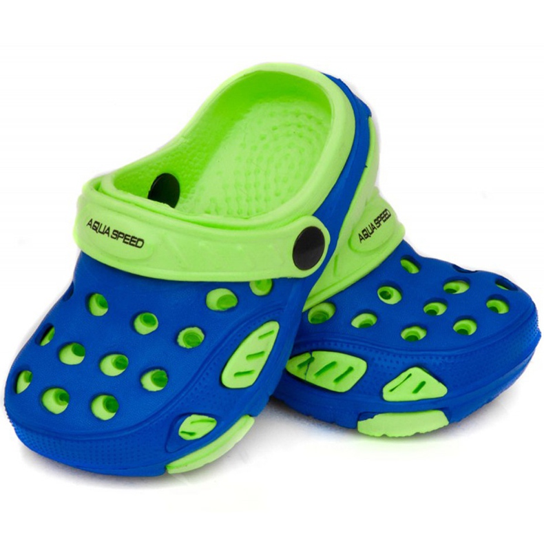 Chaussons piscine Aqua-speed Lido pour enfants, col 01 bleu vert 1
