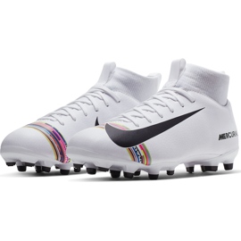 Nike Mercurial Superfly 6 Academy Mg Jr AJ3111 109 chaussures de football multicolore blanche 3