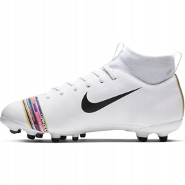 Nike Mercurial Superfly 6 Academy Mg Jr AJ3111 109 chaussures de football multicolore blanche 2