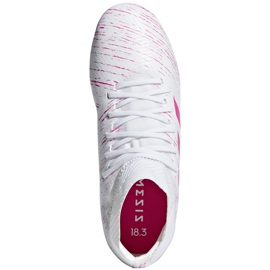 Les chaussures de football adidas Nemeziz 18.3 Fg Jr CM8506 multicolore blanc 1