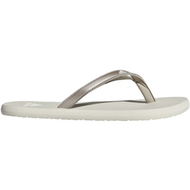 Pantoufles Adidas Eezay Flip Flop blanches F35034 pour femmes gris 2