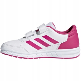 Chaussures enfant Adidas AltaSport Cf K blanc et rose D96828 1