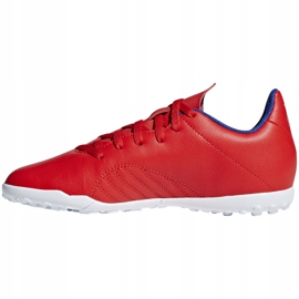 Adidas X 18.4 Tf Jr chaussures de football rouges BB9417 multicolore 2
