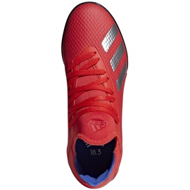 Adidas X 18.3 Tf Jr chaussures de football rouges BB9403 multicolore 1