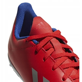 Adidas X 18.4 Tf Jr chaussures de football rouges BB9417 multicolore 4