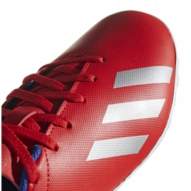 Adidas X 18.4 Tf Jr chaussures de football rouges BB9417 multicolore 3