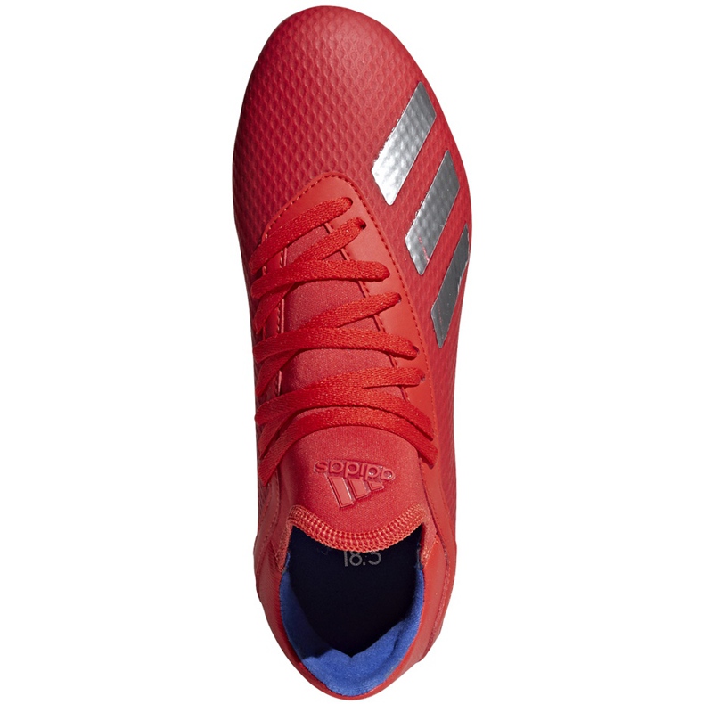 Adidas X 18.3 Fg Jr chaussures de football rouges BB9371 multicolore 1