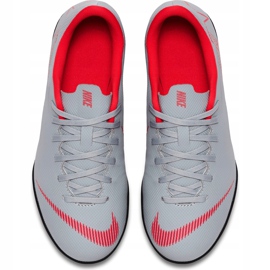 Nike Mercurial Vapor X 12 Club Tf Jr AH7355 060 chaussures de football multicolore gris 1