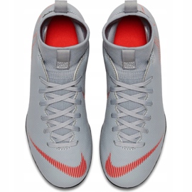 Nike Mercurial Superfly 6 Club Mg Jr AH7339 060 chaussures de football blanche gris 1