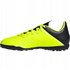 Les chaussures de football adidas X Tango 18.4 Tf Jr DB2435 jaune jaune 2