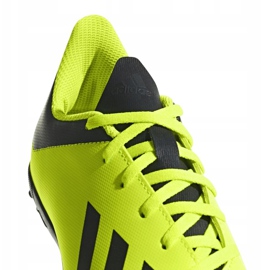 Les chaussures de football adidas X Tango 18.4 Tf Jr DB2435 jaune jaune 4