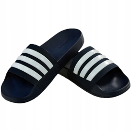 Chaussons Adidas Adilette Shower bleu marine AQ1703 blanc 1