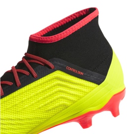 Chaussures de football Adidas Predator 18.2 Fg DB1997 multicolore jaune 3
