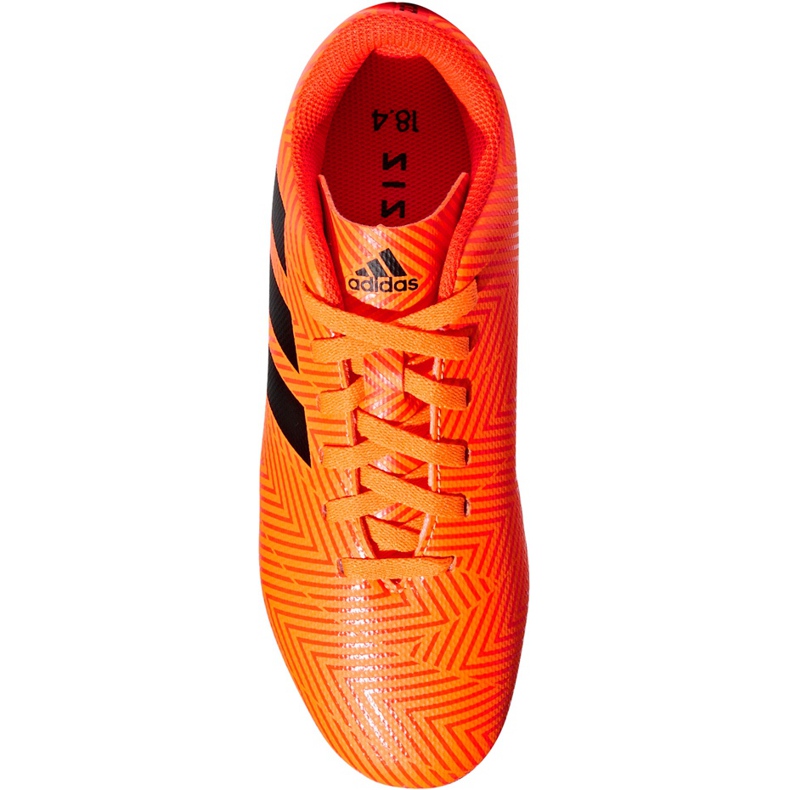 Les chaussures de football adidas Nemeziz 18.4 FxG Jr DB2355 multicolore orange 1