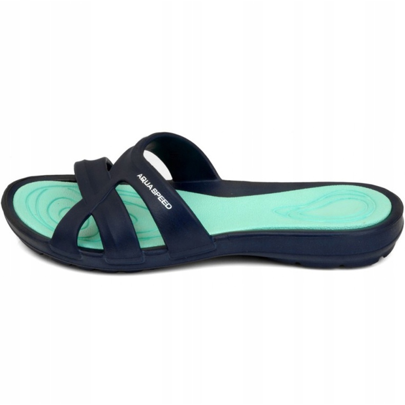 Chaussons de piscine femme Aqua-speed Panama col 10 bleu marine 1