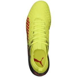 Puma Future 18.3 Fg Ag Fizzy chaussures de football jaune-noir 104328 01 vert vert 2