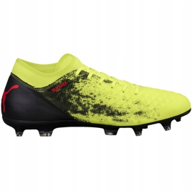 Puma Future 18.4 Fg Ag chaussures de football jaune-noir 104344 01 1