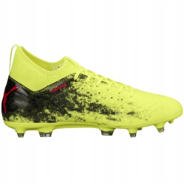 Puma Future 18.3 Fg Ag Fizzy chaussures de football jaune-noir 104328 01 vert vert 1