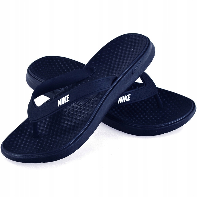 Tong Nike Solay 882690 400 Slide bleu marin 1