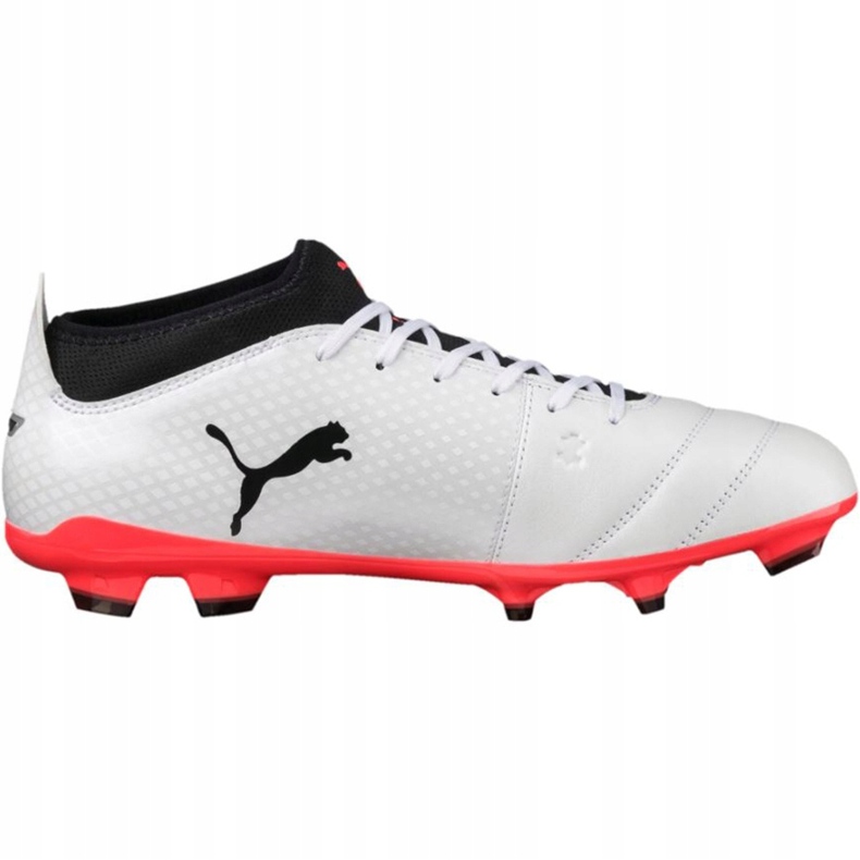 Chaussures de football Puma One 17.3 Fg 104074 01 le noir blanche 1 Chaussures de football Puma One 17.3 Fg 104074 01 le noir blanche 1