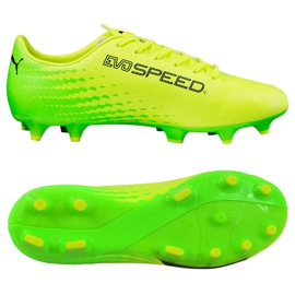 Chaussures de football Puma Evo Speed ​​17.4 Fg jaune-vert 104017 01 multicolore 1