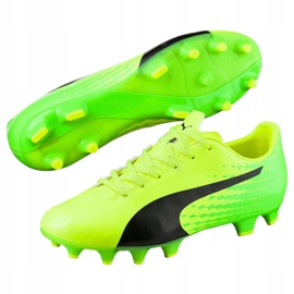 Chaussures de football Puma Evo Speed ​​17.4 Fg jaune-vert 104017 01 multicolore 3