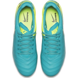 Nike Tiempo Genio Ii Cuir Fg 819213 307 chaussures de football noir bleu 1
