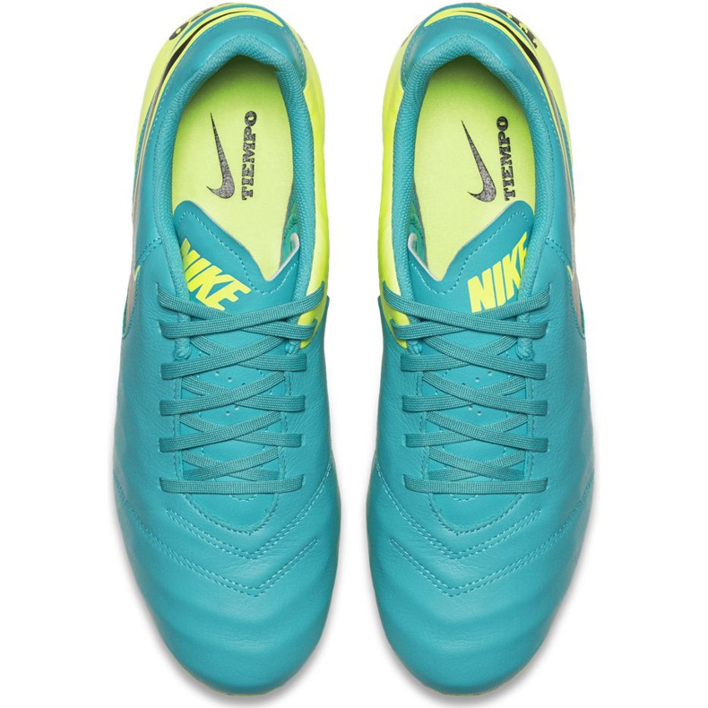 Nike Tiempo Genio Ii Cuir Fg 819213 307 chaussures de football noir bleu 1