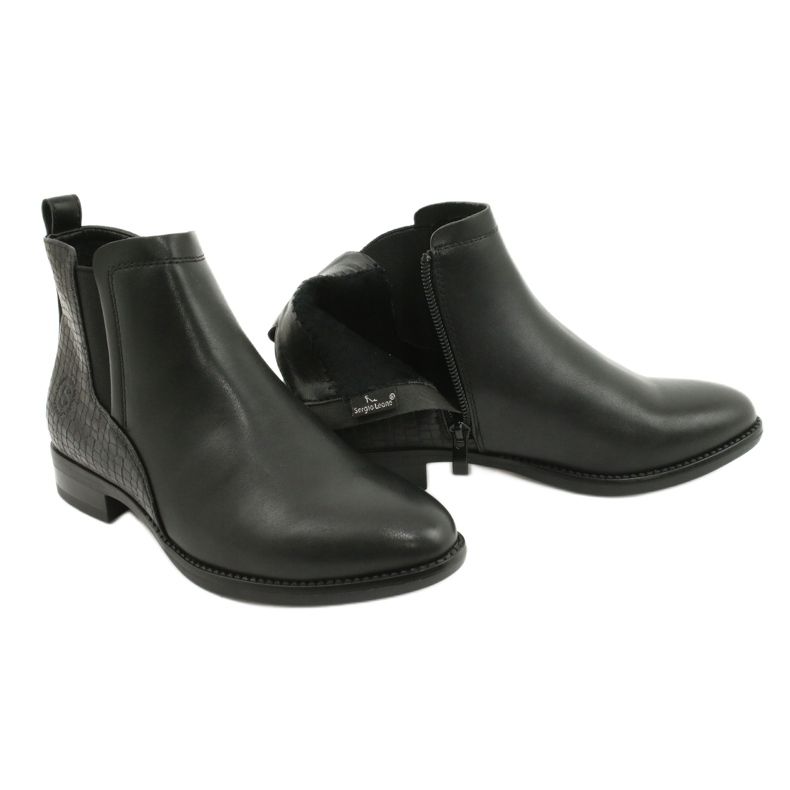 Bottines Chelsea Bottines noires Sergio Leone BT558 5