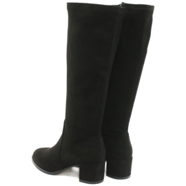 Bottines femme lycra daim Sergio Leone KZ205 le noir 3