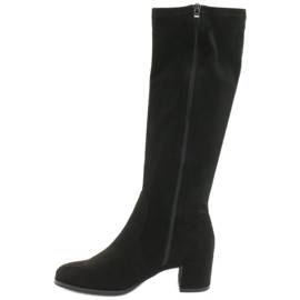 Bottines femme lycra daim Sergio Leone KZ205 noir 1