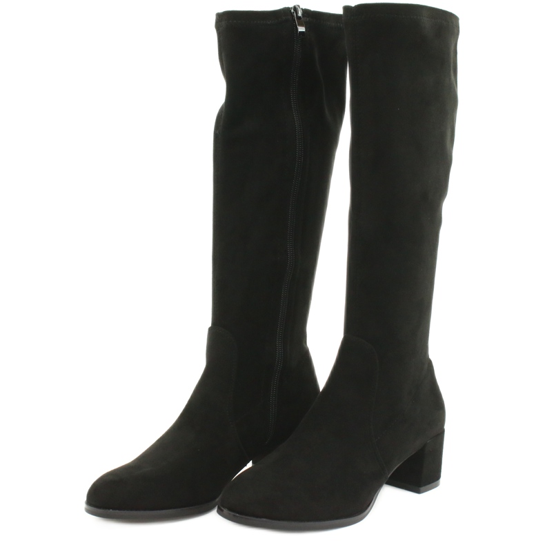 Bottines femme lycra daim Sergio Leone KZ205 noir 2
