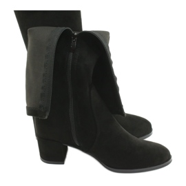 Bottines femme lycra daim Sergio Leone KZ205 le noir 4