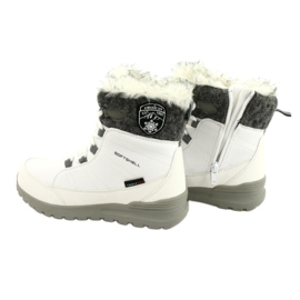 Bottes de neige softshell avec membrane American Club SN26 / 20 blanc blanche gris 3 Bottes de neige softshell avec membrane American Club SN26 / 20 blanc blanche gris 3