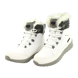 Bottes de neige softshell avec membrane American Club SN26 / 20 blanc blanche gris 2 Bottes de neige softshell avec membrane American Club SN26 / 20 blanc blanche gris 2