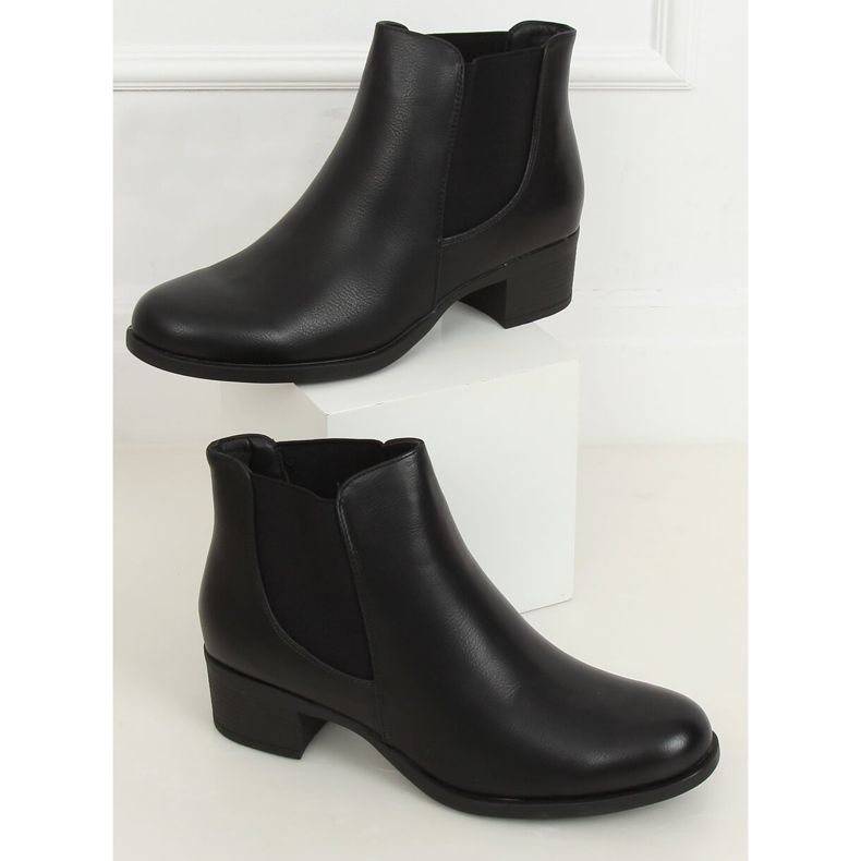 Bottines Chelsea noires pour femmes 8B875 Noir 1
