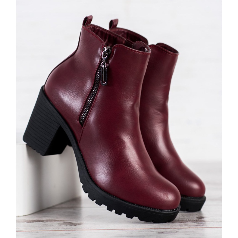 Small Swan Bottes chaudes pour femmes rouge 2