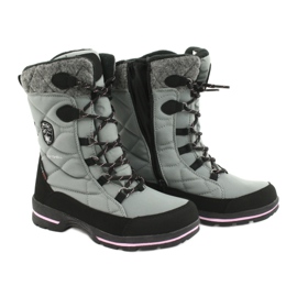 American Club Bottes de neige softshell avec membrane américaine SN19/20 noir rose gris 3