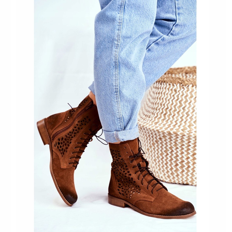 Nicole Bottes méridiennes en cuir camel pour femmes brun 1 Nicole Bottes méridiennes en cuir camel pour femmes brun 1