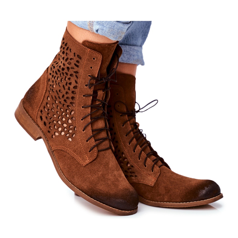 Nicole Bottes méridiennes en cuir camel pour femmes brun 3 Nicole Bottes méridiennes en cuir camel pour femmes brun 3