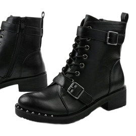 Bottes isolées noires à lacets Xylesh le noir 1