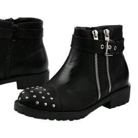 Bottines noires à clous Oress le noir 1