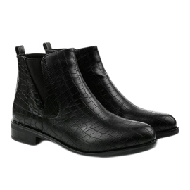 Bottines noires à fermeture éclair de Chesser le noir 3