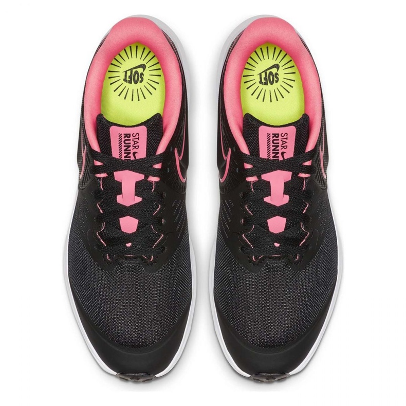 Chaussures Nike Star Runner 2 Jr AQ3542 002 noir rose 1