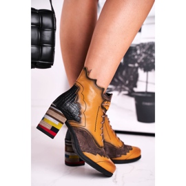 Bottines Femme Cuir Maciejka Jaune 03190-07 brun 4