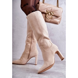 FRGIV Bottes Hautes Femme Beige Truly Love 2