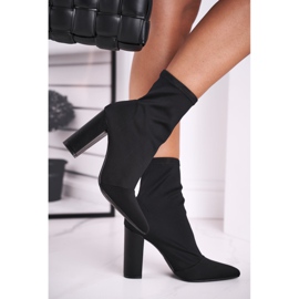 FG2 Boots femme à talon Lycra Noir Morie le noir 3