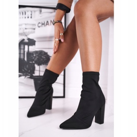 FG2 Boots femme à talon Lycra Noir Morie le noir 4