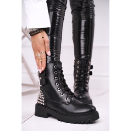 FRGIV Bottines Femme Avec Strass Noir Feel Your Touch 1