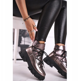 FRGIV Bottines à enfiler Rochelle Silver pour femmes beige argent 1